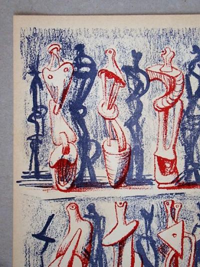 Henry MOORE - Lithographie originale en couleurs, 1951 2