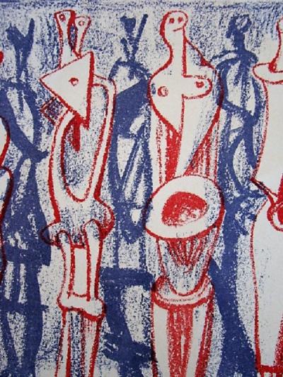 Henry MOORE - Lithographie originale en couleurs, 1951 2