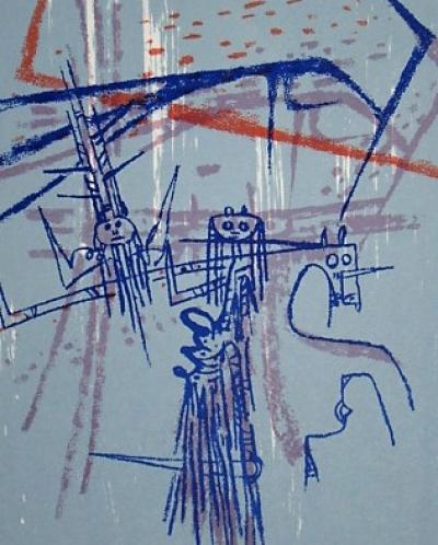 Wifredo LAM - Les affinités ambigües, 1963 - Lithographie originale 2