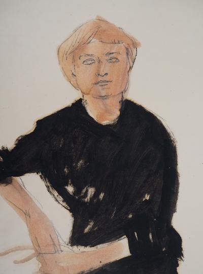 René GENIS : Portrait de Jacqueline - Dessin Original Signé 2