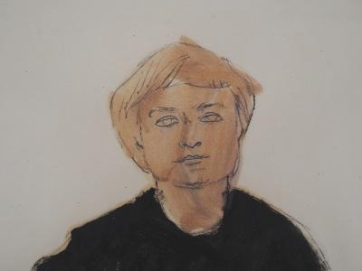 René GENIS : Portrait de Jacqueline - Dessin Original Signé 2