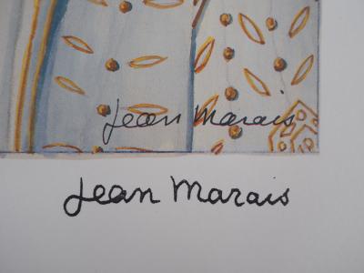 Jean MARAIS: La femme à la collerette blanche - Quadrichromie signée 2
