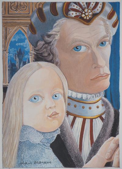 Jean MARAIS : Père et fille - Quadrichromie signée 2