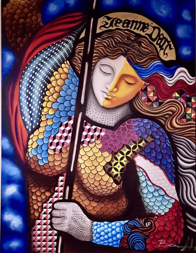 BENI - Jeanne d’arc, 2018 - Huile sur toile signée 2