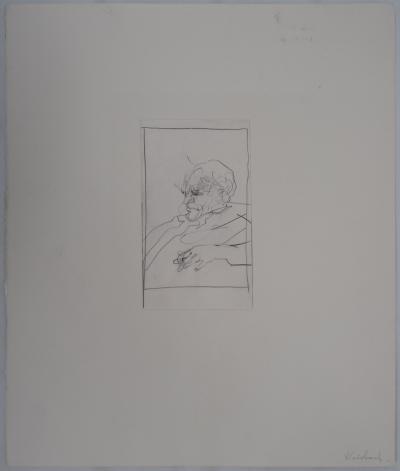 Claude WEISBUCH - Portrait d’homme - Dessin signé 2
