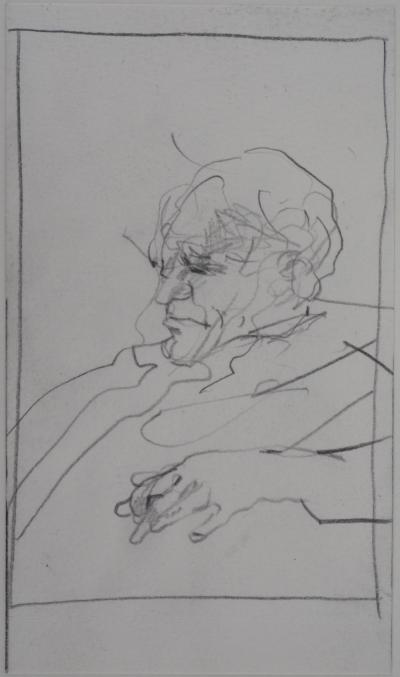 Claude WEISBUCH - Portrait of a Man, original signed drawing 2