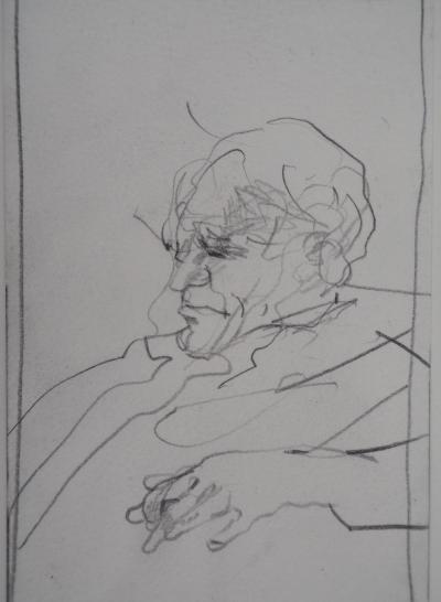 Claude WEISBUCH - Portrait d’homme - Dessin signé 2