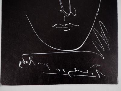 Pablo PICASSO (d’après) Visage pour Roby - Gravure signée,1950 2