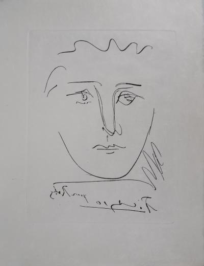 Pablo PICASSO (d’après) - Visage pour Roby, 1950 - Gravure signée 2