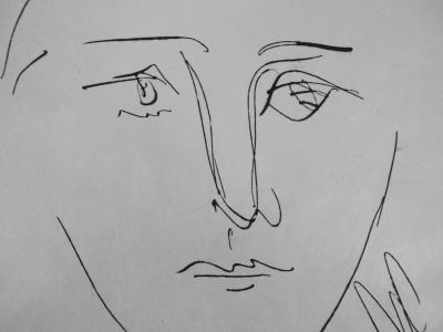 Pablo PICASSO : Visage pour Roby - Gravure signée,1950 2