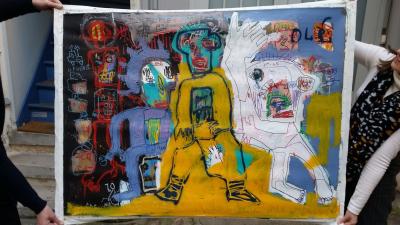 JAZZU -  Tout Fout le Camp, 2018 - Technique mixte sur toile 2