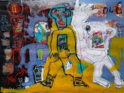JAZZU -  Tout Fout le Camp, 2018 - Technique mixte sur toile 2