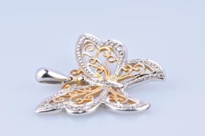 pendentif papillon en or Jaune et blanc 18 ct (750 millièmes) 2