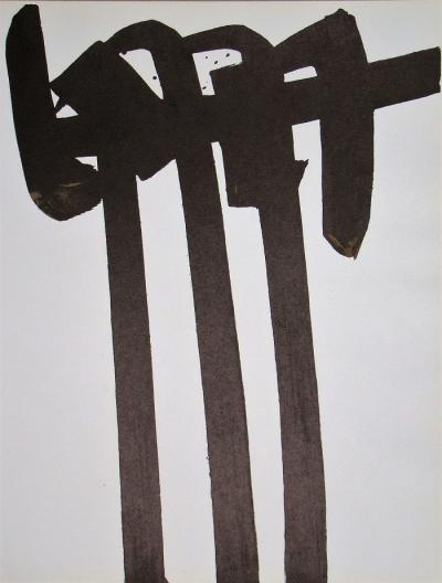 Pierre SOULAGES - Lithographie N° 28, 1970, Lithographie 2