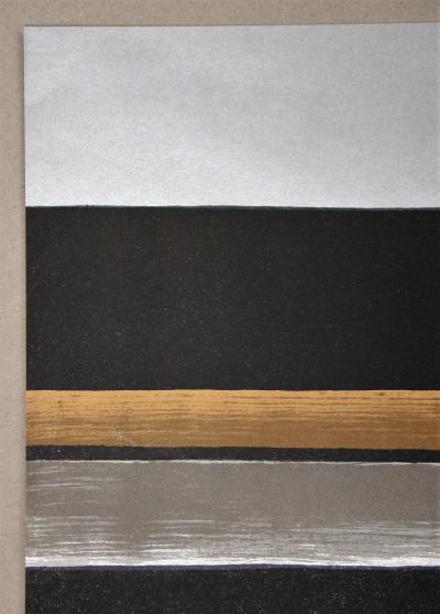 Anna-Eva BERGMAN - L11 - 1970 Horizon noir, 1970 - Lithographie originale signée 2