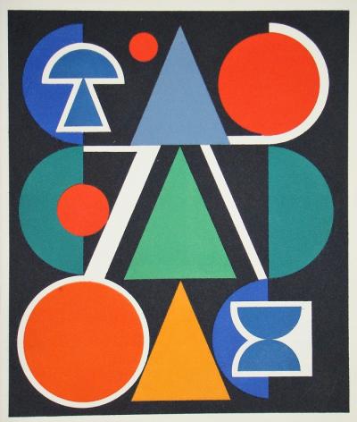 Auguste HERBIN - Rouge, 1949 - Sérigraphie édition limitée 2