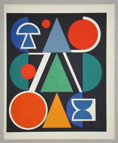 Auguste HERBIN - Rouge, 1949 - Sérigraphie édition limitée 2