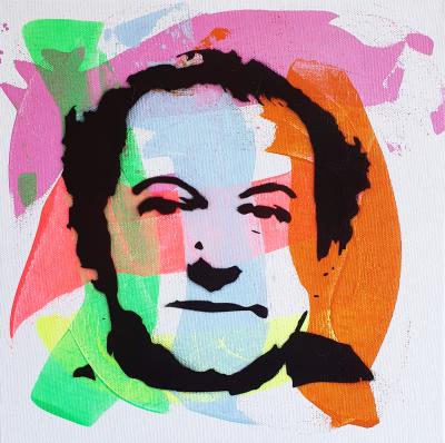 PyB - Coluche -2022   Acrylique sur toile 2