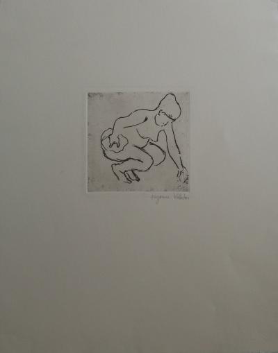 Suzanne VALADON - Catherine accroupie, Gravure signée 2