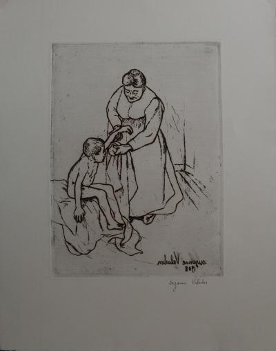 Suzanne VALADON - Grand mère et enfant, Gravure signée 2