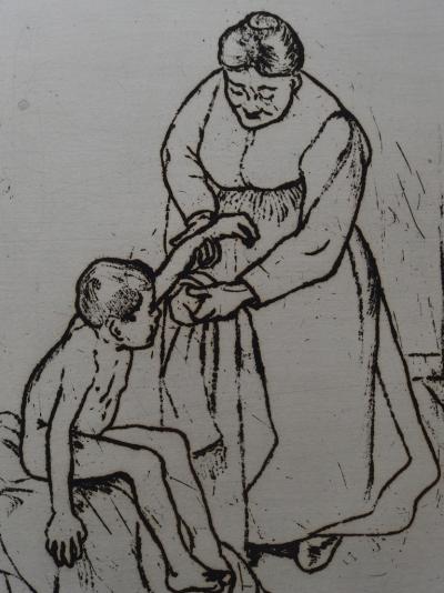 Suzanne VALADON - Grand mère et enfant, Gravure signée 2