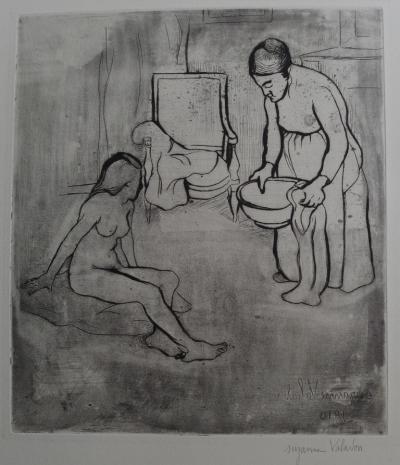 Suzanne VALADON - Grand mère et Louise nue, Gravure signée 2