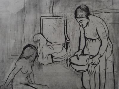 Suzanne VALADON - Grand mère et Louise nue, Gravure signée 2