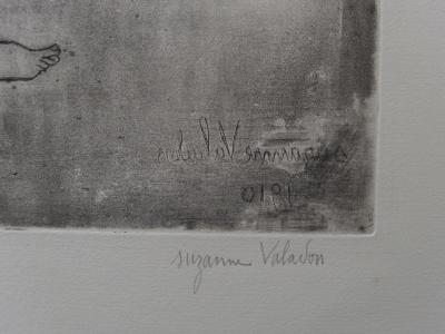 Suzanne VALADON - Grand mère et Louise nue, Gravure signée 2