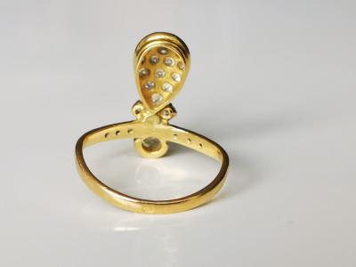 Bague vintage en or jaune 18 carats 