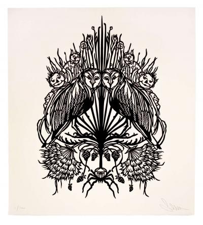SWOON - Owl, 2018 - Impression typographique signée 2