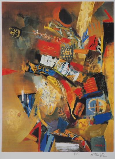 Serge DE TURVILLE : Composition abstraite - Sérigraphie Signée 2