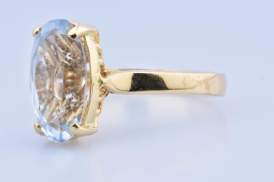 Bague en or jaune 18 carats composée d’une topaze 2
