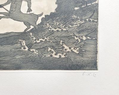 François-Xavier LALANNE - Actéon, 2005, Gravure originale signée 2