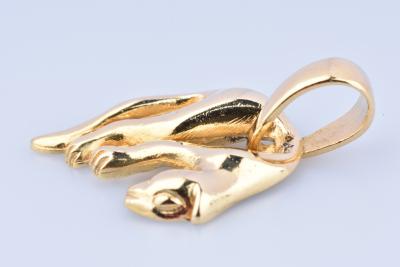 Pendentif panthère en or 18 carats (750 millièmes). 2