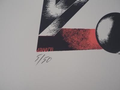 Atanas MIHALTCHEV : Le cri du coq - Lithographie originale signée 2