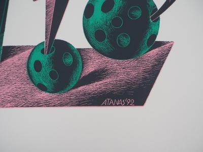 Atanas MIHALTCHEV : Hommage à la couture : Les paires de ciseaux - Lithographie Originale Signée 2