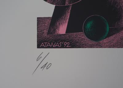 Atanas MIHALTCHEV : Le profil escargot - Lithographie Originale Signée 2