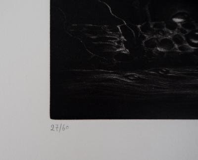 Hiroshi ASADA : Les yeux de bois - Gravure Originale Signée 2