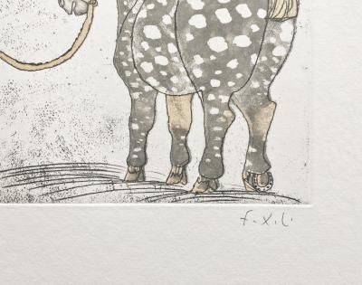 François-Xavier LALANNE - Le Cheval, 2004 - Gravure originale signée 2