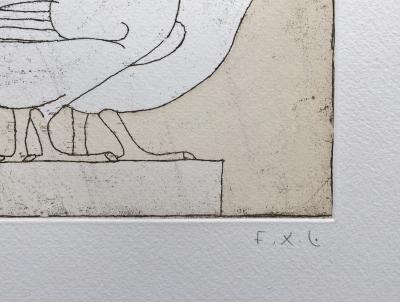 François-Xavier LALANNE - La Poule - 2004 - Gravure originale signée 2