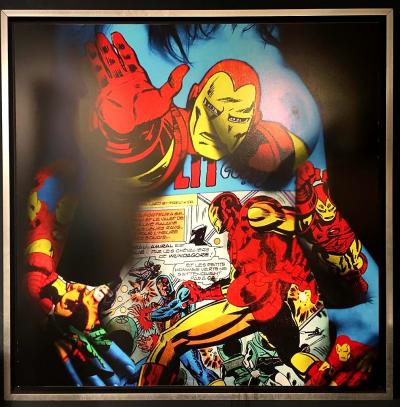 F2B - Comixs IronMan - Digigraphie sur aluminium 2