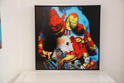 F2B - Comixs IronMan - Digigraphie sur aluminium 2