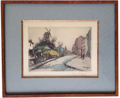 GEN PAUL-  Rue Lepic, Moulin de la Galette, Aquatinte signée 2