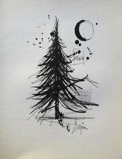 Bernard BUFFET : Le sapin - GRAVURE signée #1961 2