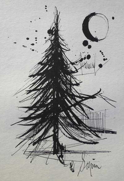 Bernard BUFFET : Le sapin - GRAVURE signée #1961 2