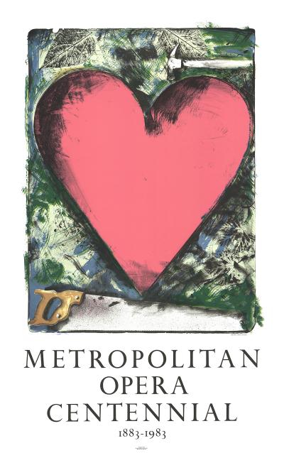 Jim Dine - Pink Heart,  1983, Lithograph 2