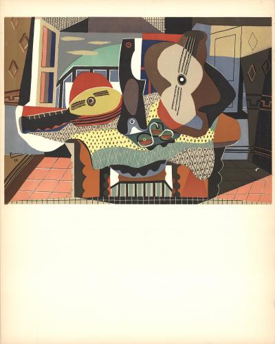 Pablo PICASSO - Mandoline et guitare, 1958 - Lithographie 2