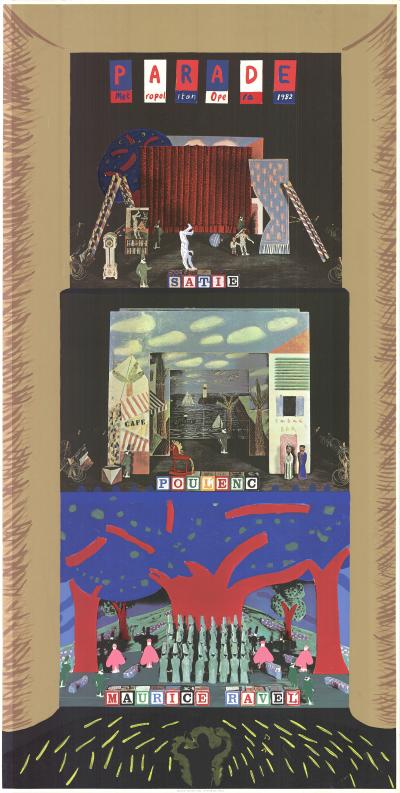 David HOCKNEY - Parade- Metropolitan Opera, 1982 - Original poster from Metropolitan Opera 2