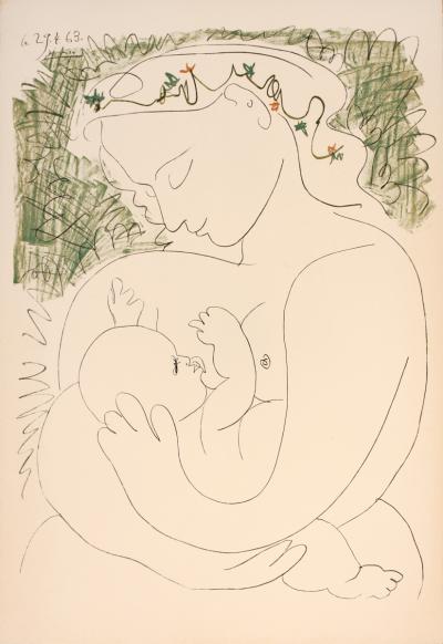 Pablo Picasso - La Grande Maternité, 1963, Lithographie 2
