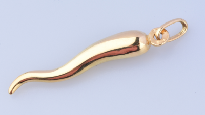 Magnifique pendentif corne d’abondance en or 18 carats (750 millièmes). 2